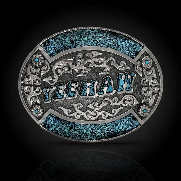 Yeehaw Turquoise Belt Buckle (In Stock)